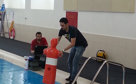 Swimming safely with sensors from the deserts of Arabia